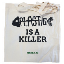 Bio-Baumwolltasche "Plastic is a killer"