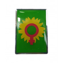 Pin "Frauen-Logo auf grünem Hintergrund"